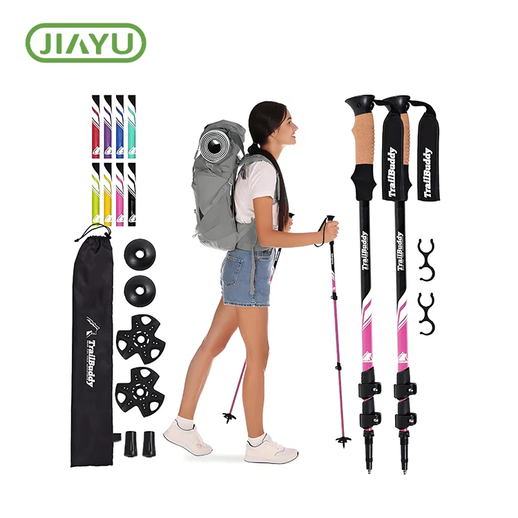 Baston de trekking telescòpic ajustable