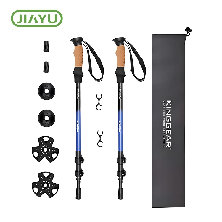 Baston de senderisme de fibra de carboni